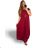 Prom Dress Elegant Formal Short Sleeve Women's Plus Size (L/XL/2XL ONE SIZE) ITALIAN FASHION IMM22693/DU1 Burgundy