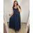 Women's Strapless Long Party Dress (S/M ONE SIZE) ITALIAN FASHION IMPSH23L676 XL/2XL dark blue