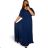 Šaty plesové dlouhé elegantní společenské krátký rukáv dámské nadrozměr (XL/2XL ONE SIZE) ITALSKÁ MÓDA IMM22PL80658 XL/2XL Royal blue