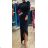 Women's Long Long Sleeve Party Dress (S/M ONE SIZE) ITALIAN FASHION IMM23056 black S/M