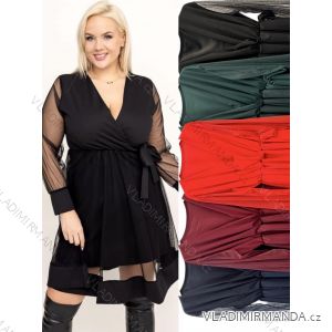 Women's Long Chiffon Short Sleeve Dress (S/M ONE SIZE) ITALIAN FASHION IMWGS231048