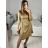 Women's Elegant Long Sleeve Dress (S/M ONE SIZE) ITALIAN FASHION IMM23M6062 S/M Brown