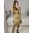 Women's Elegant Long Sleeve Dress (S/M ONE SIZE) ITALIAN FASHION IMM23M6062 S/M Brown