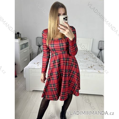 Women's Elegant Long Sleeve Dress (S/M ONE SIZE) ITALIAN FASHION IMM23M6062