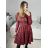 Women's Elegant Long Sleeve Dress (S/M ONE SIZE) ITALIAN FASHION IMM23M6062