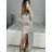 Women's Long Chiffon Short Sleeve Dress (S/M ONE SIZE) ITALIAN FASHION IMWGS231048