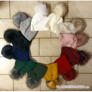 Winter hat with pompon women (ONE SIZE) WROBI PVB21104142