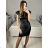 Sexy mini strapless dress for women (S / M ONE SIZE) ITALIAN FASHION IMM22922 XL black