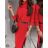 Women's Plus Size Knitted Turtleneck Long Sleeve Dress (L/XL/2XL ONE SIZE) ITALIAN FASHION IM4221085 red XL/2XL