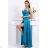 Women's Plus Size (42-46) Long Elegant Party Sleeveless Dress POLISH FASHION PMLBC23265-10 Light blue 42