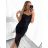 Women's Elegant Long Party Sparkly Sequin Strapless Dress (S/M ONE SIZE) ITALIAN FASHION IMWY224032 Golden S/M