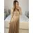 Women's Long Elegant Long Sleeve Dress (S/M ONE SIZE) ITALIAN FASHION IMPGM2316482