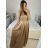 Women's Long Elegant Long Sleeve Dress (S/M ONE SIZE) ITALIAN FASHION IMPGM2316482