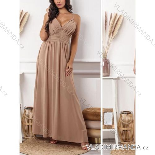 Women's Long Chiffon Short Sleeve Dress (S/M ONE SIZE) ITALIAN FASHION IMWGS231048