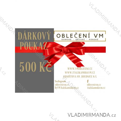 GIFT VOUCHER VALUE 500 CZK