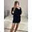 Women's Mini Elegant Bat Sleeve Long Sleeve Dress (S/M ONE SIZE) ITALIAN FASHION IMC23463