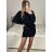 Women's Mini Elegant Bat Sleeve Long Sleeve Dress (S/M ONE SIZE) ITALIAN FASHION IMC23463