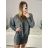 Women's Mini Elegant Bat Sleeve Long Sleeve Dress (S/M ONE SIZE) ITALIAN FASHION IMC23463