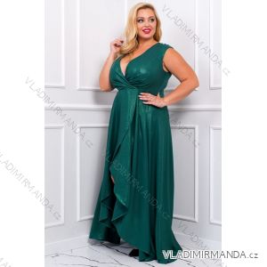 Women's Plus Size (42-46) Long Elegant Party Sleeveless Dress POLISH FASHION PMLBC23265-10