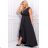 Women's Plus Size (42-46) Long Elegant Party Sleeveless Dress POLISH FASHION PMLBC23265-10 black 48