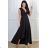 Women's Plus Size (42-46) Long Elegant Party Sleeveless Dress POLISH FASHION PMLBC23265-10 black 48