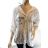 Women's Plus Size Long Sleeve Tunic (XL/2XL/3XL ONE SIZE) ITALIAN FASHION IM423616 XL/2XL white