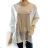 Women's Plus Size Long Sleeve Tunic (XL/2XL/3XL ONE SIZE) ITALIAN FASHION IM423616 XL/2XL white