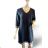 Women's Casual Long Sleeve Dress (S/M/L ONE SIZE) ITALIAN FASHION IMD23769 dark blue M / L