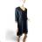 Women's Casual Long Sleeve Dress (S/M/L ONE SIZE) ITALIAN FASHION IMD23769 dark blue M / L