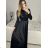 Women's Long Elegant Long Sleeve Dress (S/M ONE SIZE) ITALIAN FASHION IMPGM2316482