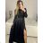 Women's Long Elegant Long Sleeve Dress (S/M ONE SIZE) ITALIAN FASHION IMPGM2316482