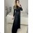 Women's Long Elegant Long Sleeve Dress (S/M ONE SIZE) ITALIAN FASHION IMPGM2316482