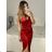 Women's long party velvet dress with straps (S/M ONE SIZE) ITALIAN FASHION IMPMD2326493L