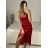 Women's long party velvet dress with straps (S/M ONE SIZE) ITALIAN FASHION IMPMD2326493L