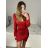 Women's Elegant Long Sleeve Dress (S/M ONE SIZE) ITALIAN FASHION IMPMD2331243L S/M red