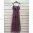 Women's Long Strapless Sequin Party Dress (S/M ONE SIZE) ITALIAN FASHION IMPSH233348 dark blue S / M