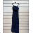 Women's Long Strapless Sequin Party Dress (S/M ONE SIZE) ITALIAN FASHION IMPSH233348 dark blue S / M