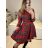 Women's Elegant Long Sleeve Dress (S/M ONE SIZE) ITALIAN FASHION IMM23M56723 red S/M