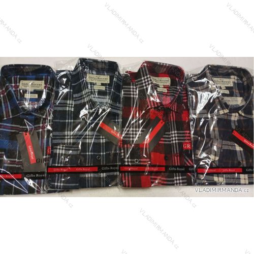 Men's long flannel shirts (39/40-47/48) GIFTS ROYAL GLI22MTK28