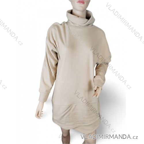 Women's warm long sleeve dress (S/M ONE SIZE) ITALIAN FASHION IMC23376 L/XL béžová