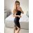 Women's Elegant Long Party Sparkly Sequin Strapless Dress (S/M ONE SIZE) ITALIAN FASHION IMWY224032 black S/M