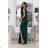Women's Strapless Long Satin Party Dress (34-42) POLISH FASHION PMLEL24NATHALIE dark green 46