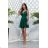 Women's Strapless Long Satin Party Dress (34-42) POLISH FASHION PMLEL24NATHALIE dark green 38