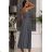 Women's Strapless Long Satin Party Dress (34-42) POLISH FASHION PMLEL24NATHALIE grey 42