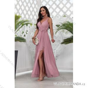 Women's Strapless Long Satin Party Dress (34-42) POLISH FASHION PMLEL24NATHALIE