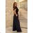 Women's Plus Size (42-46) Long Elegant Party Sleeveless Dress POLISH FASHION PMLBC23265-10 42 black