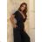 Women's Plus Size (42-46) Long Elegant Party Sleeveless Dress POLISH FASHION PMLBC23265-10 42 black