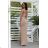 Women's Strapless Long Satin Party Dress (34-42) POLISH FASHION PMLEL24NATHALIE béžová 34