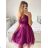 Women's Sleeveless Short Party Dress (S/M ONE SIZE) ITALIAN FASHION IMPSH23C662 S/M Old-pink