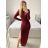 Women's Long Party Sparkly Long Sleeve Dress (S/M ONE SIZE) ITALIAN FASHION IMPBB2315162